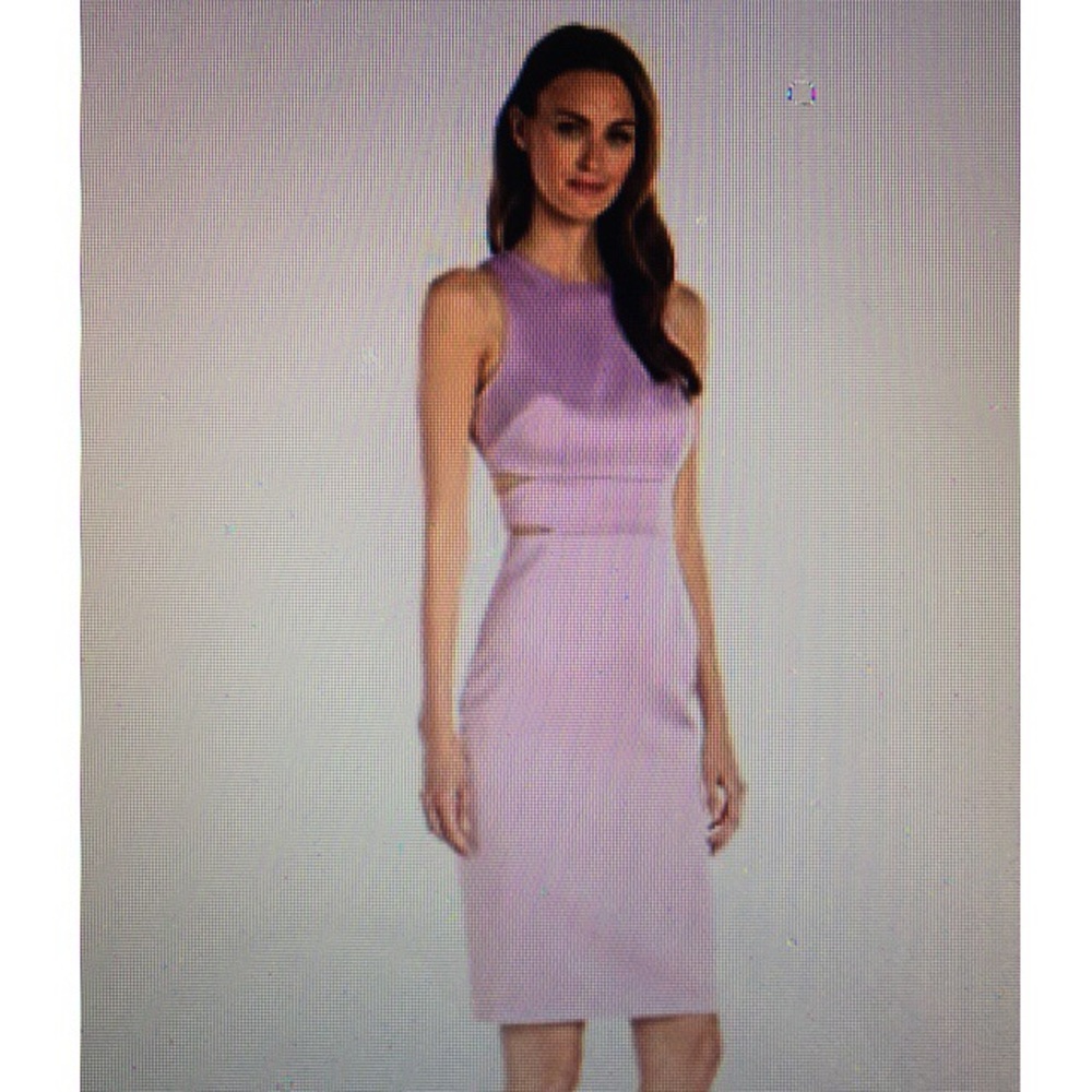 Cynthia Rowley Bonded Satin Dress W/ Cut Outs-NWT